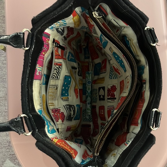 Vintage Black Wool Kate Spade Tote - Picture 3 of 4